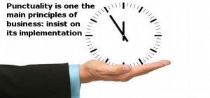 What does punctuality mean in business?